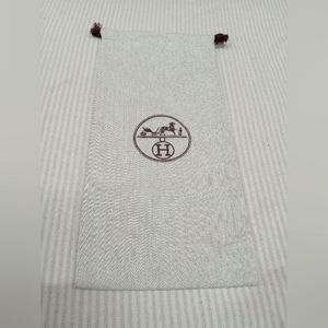 Hermes drawstring dustbag 6.5 x 14 in.